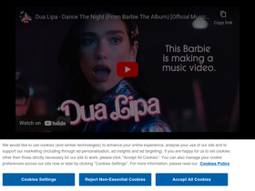 'dualipa.com' screenshot