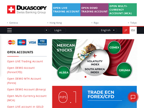 'dukascopy.com' screenshot