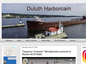 'duluthharborcam.com' screenshot