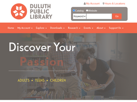'duluthlibrary.org' screenshot