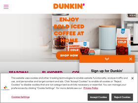 'dunkinathome.com' screenshot