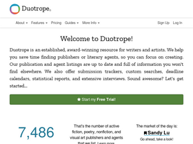 'duotrope.com' screenshot