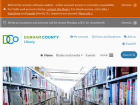 'durhamcountylibrary.org' screenshot