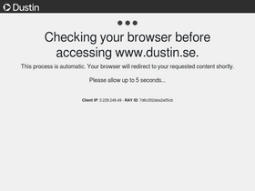 'dustin.se' screenshot