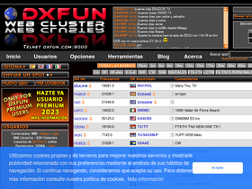 'dxfuncluster.com' screenshot