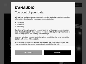 'dynaudio.com' screenshot