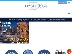 'dyslexiaida.org' screenshot