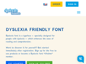 'dyslexiefont.com' screenshot