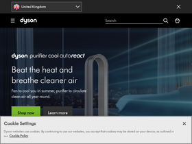 'dyson.co.uk' screenshot