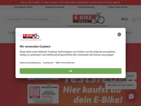 'e-bike-only.de' screenshot