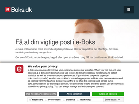 'e-boks.dk' screenshot