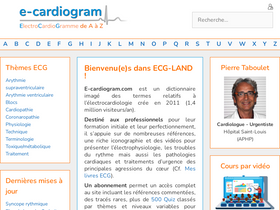 'e-cardiogram.com' screenshot