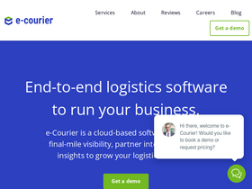 'e-courier.com' screenshot