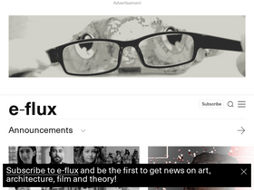 'e-flux.com' screenshot
