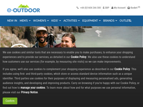 'e-outdoor.co.uk' screenshot