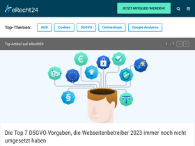 'e-recht24.de' screenshot