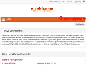 'e-sehir.com' screenshot