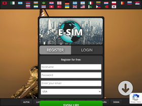 'e-sim.org' screenshot
