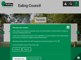 'ealing.gov.uk' screenshot