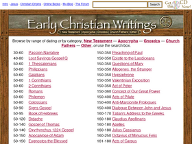 'earlychristianwritings.com' screenshot