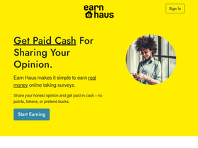 'earnhaus.com' screenshot