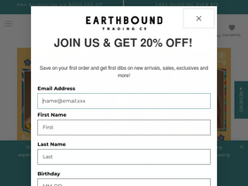 'earthboundtrading.com' screenshot