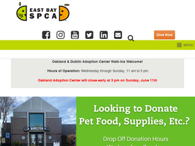 'eastbayspca.org' screenshot