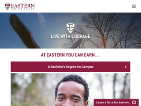 'eastern.edu' screenshot
