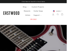 'eastwoodguitars.com' screenshot