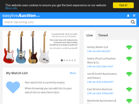 'easyliveauction.com' screenshot