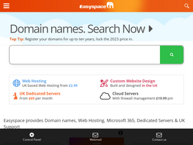 'easyspace.com' screenshot
