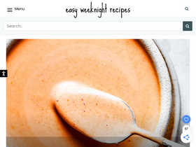 'easyweeknightrecipes.com' screenshot