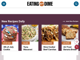 'eatingonadime.com' screenshot