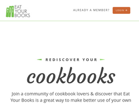 'eatyourbooks.com' screenshot