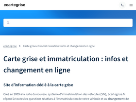 'ecartegrise.fr' screenshot
