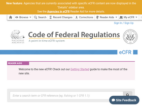 'ecfr.gov' screenshot
