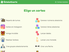 'echaloasuerte.com' screenshot