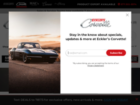 'ecklerscorvette.com' screenshot