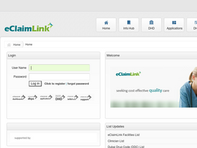 'eclaimlink.ae' screenshot