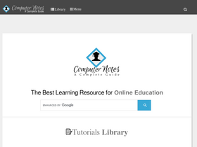 'ecomputernotes.com' screenshot
