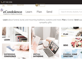 'econdolence.com' screenshot