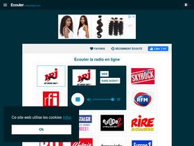 'ecouterradioenligne.com' screenshot