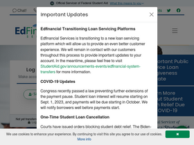 'edfinancial.com' screenshot