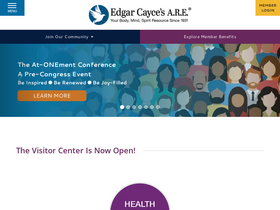 'edgarcayce.org' screenshot
