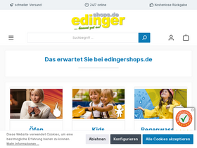 'edingershops.de' screenshot