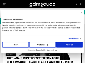 'edmsauce.com' screenshot