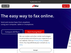 'efax.com' screenshot