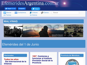 'efemeridesargentina.com.ar' screenshot