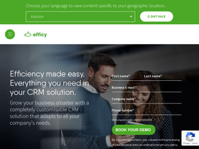 'efficy.com' screenshot