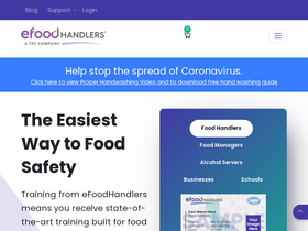 'efoodhandlers.com' screenshot